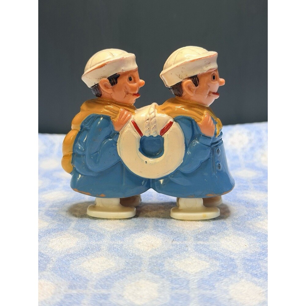 Vintage 60's Louis Marx Navy Sailors Plastic Ramp Walker Toy Hong Kong